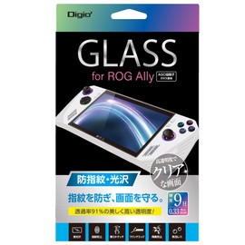 Nakabayashi Z0836 Digio2 ROG Ally Glass Film Anti-Fingerprint High Gloss Bubble Free