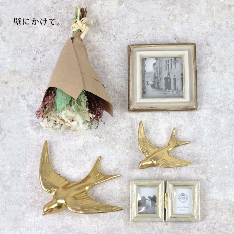 Tokyo Kankan Bird Wall Decor, Small, Gold