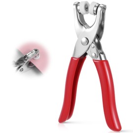 Safety Eye Tool, Auxiliary Tool for Attaching Safety Eyes for Crocheting, Safety Eyes Snapper Tools for Amigurumi Crochet & Stuffed, Animal Eye Making Supplies Tools (Red)