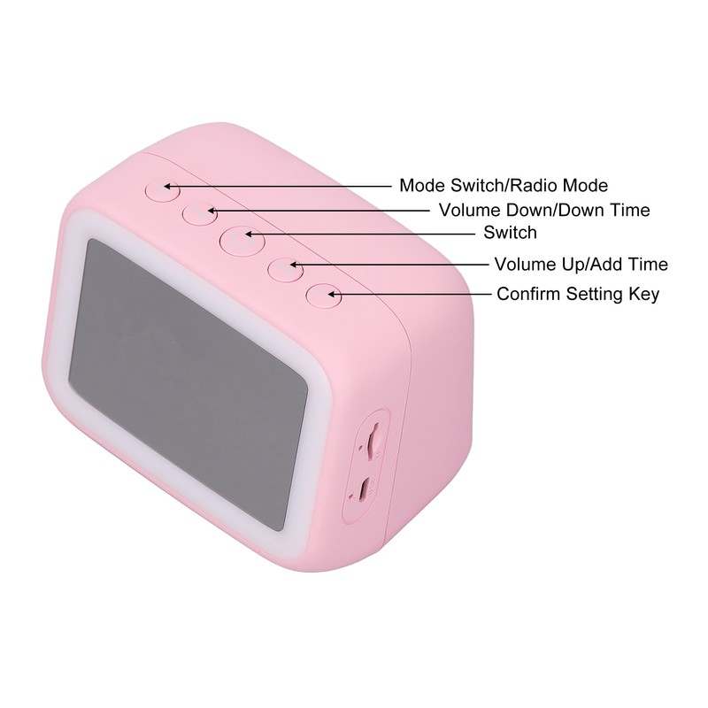 Alarm Clock Radio TF Card Music Player LED Night Light