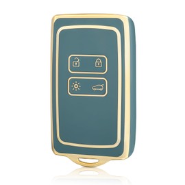 OFF WE GO OFF WE GO Autoschlssel Hlle fr Renault TPU Schlsselhlle Cover fr Clio Espace Talisman Megane Kadjar Captur Arkana Sandero Auto Schlssel Schlsselbox Damen M?nner Schlsselgeh?use, Blau Gold