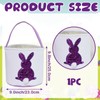 Joyesplay Easter Bunny Baskets, Canvas Bunny Eggs Hunt Basket Egg
