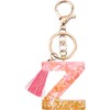 Rohans Pink and Gold Resin Alphabet Initial Letter Keychain, Bag