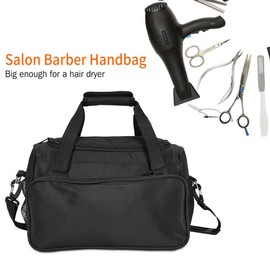 Salon Barber Tool Bag Portable Travel Case for Hair Styling Scissors Comb Trimmer Clipper, 13.8 x 7.9 x 9.4inch