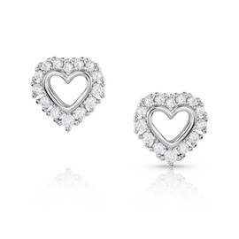 Montana Silversmiths Icy Heart Crystal Earrings - ER5717