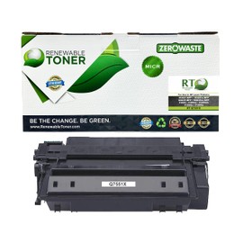 Renewable Toner Compatible High Yield MICR Toner Cartridge Replacement for HP 51X Q7551X Laser Printers P3005 M3035 M3027