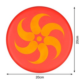 BangShou Throwing Disc for Children, Soft Flying Disc, Thickened with Cartoon Pattern for Children Sports (Red Flame)