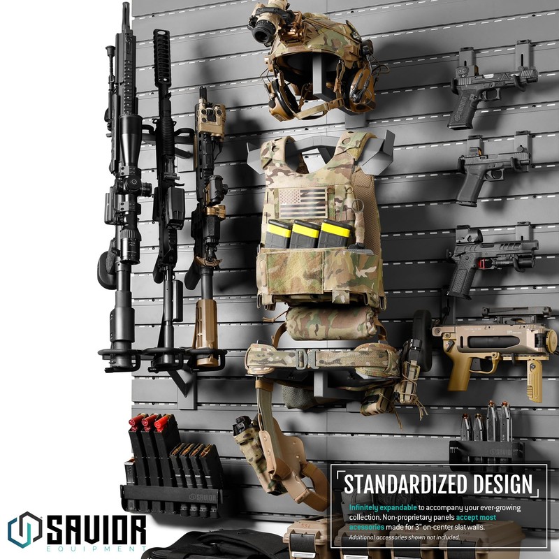 Savior Equipment Wall Rack System Tactical Vest Attachment Gear Wall