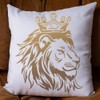 MAYJOYDIY Crown Lion King Stencil 11.8×11.8inch Large Majestic Lion Head