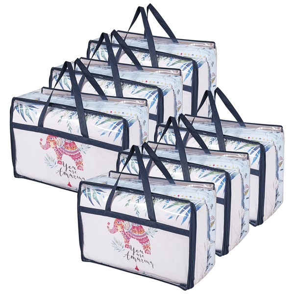 victrekon Clear Storage Bag with Dual Zippers & Handles, 75L