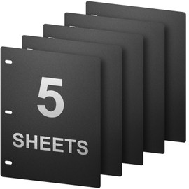 1mm Thick Full Flat Sheet Lifters Sheet Flatteners, Sheet Lifters Binders, Plastic Sheet Lifters, Protect Binder Page Sheet for 11-Inch x 8-1/2-Inch 3 Ring Binder, D Ring Binders - 5 pcs