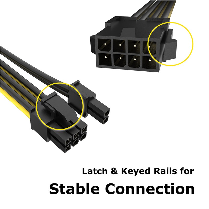 AKASA 12V ATX 8 Pin to 6+2 Pin PCIe Cable