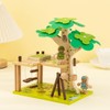 UDEAS Wooden Tree House Playset for Kids, 22 PCS Creative