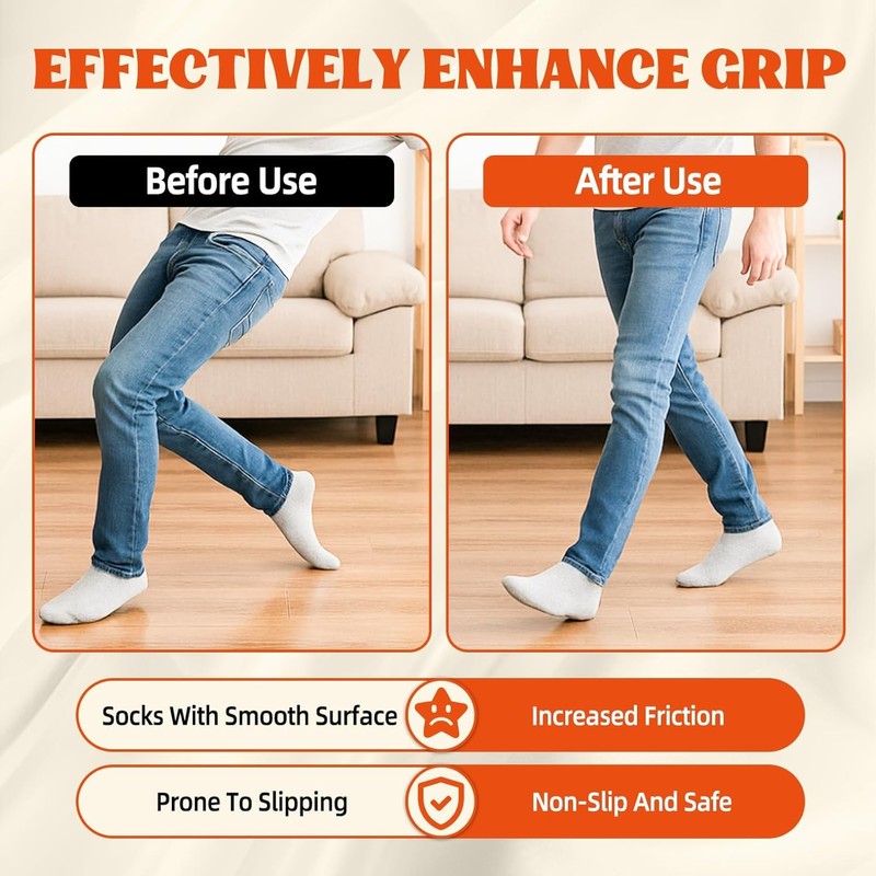 Teenanseen Sock Stop, 2 Pack Transparent Waterproof Sock Glue for