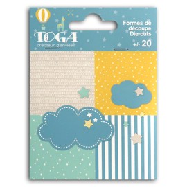 Unknown Toga Naissance-Leonard & Josephine Set Cut-Outs, Paper, Multi-Colour, 5 x 3 x 0.1 cm