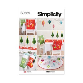Simplicity SS9669OS Christmas Décor OS (ONE Size)