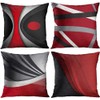 DILOXNSU Cushion Cover 40 x 40 cm Red Grey Black