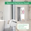 SaniteModar Shower Niche, Stainless Steel Shower Niche 12" X 24"