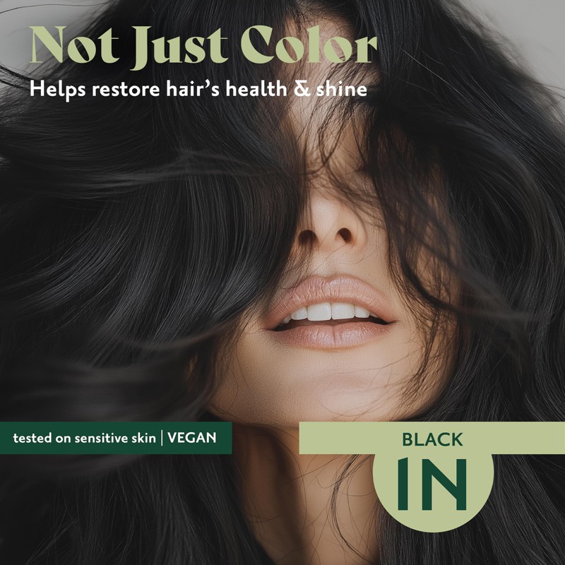 Herbatint Permanent Hair Dye - 1N Black - For Up