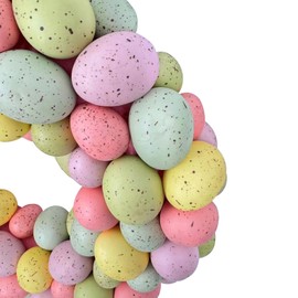 SM SunniMix 40cm Easter Egg Wreath Hanging Decoration Easter Party Supplies Artificial for Decorating Doors, Walls, Bedrooms Accessory