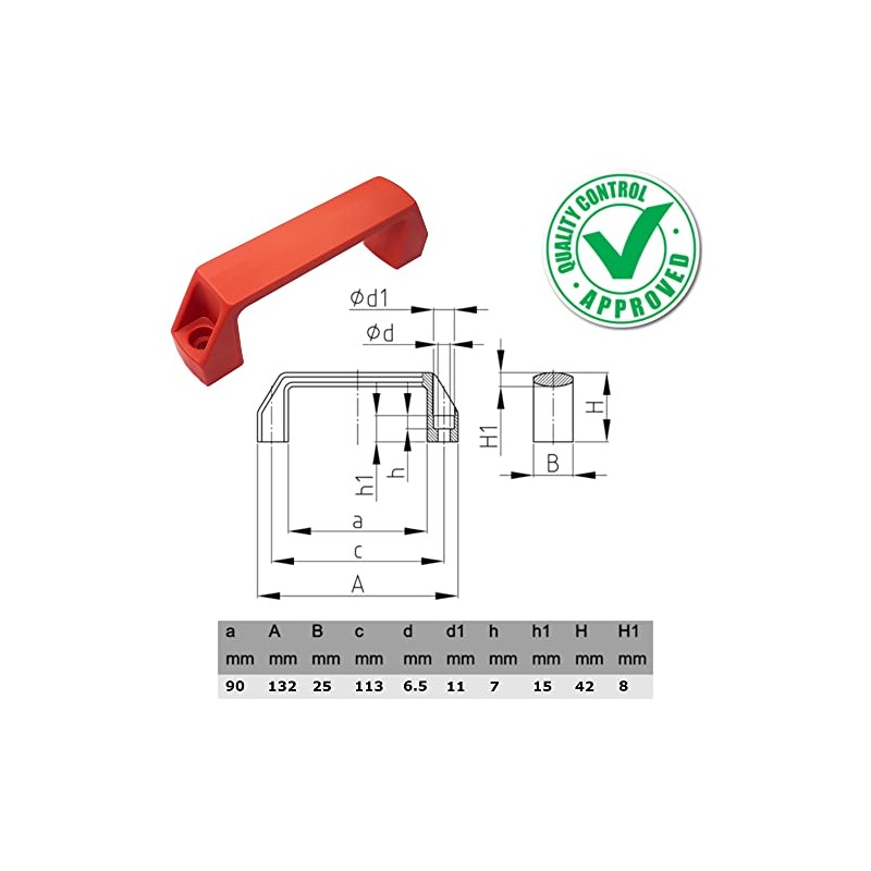 cyclingcolors Bow Handle 130 mm Carry Handle Transport Handle Plastic