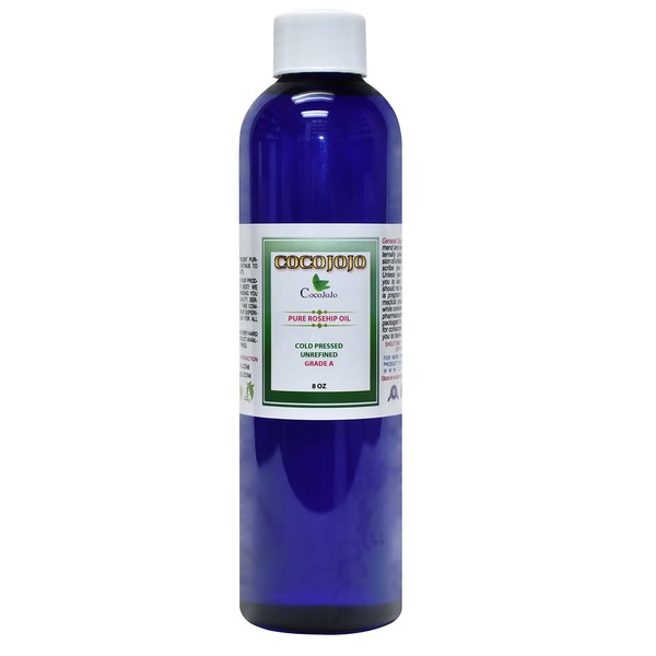 Rosehip Oil - 100% Pure Natural Seed Oil Cold Pressed 8 oz Face Skin Unrefined Premium Grade