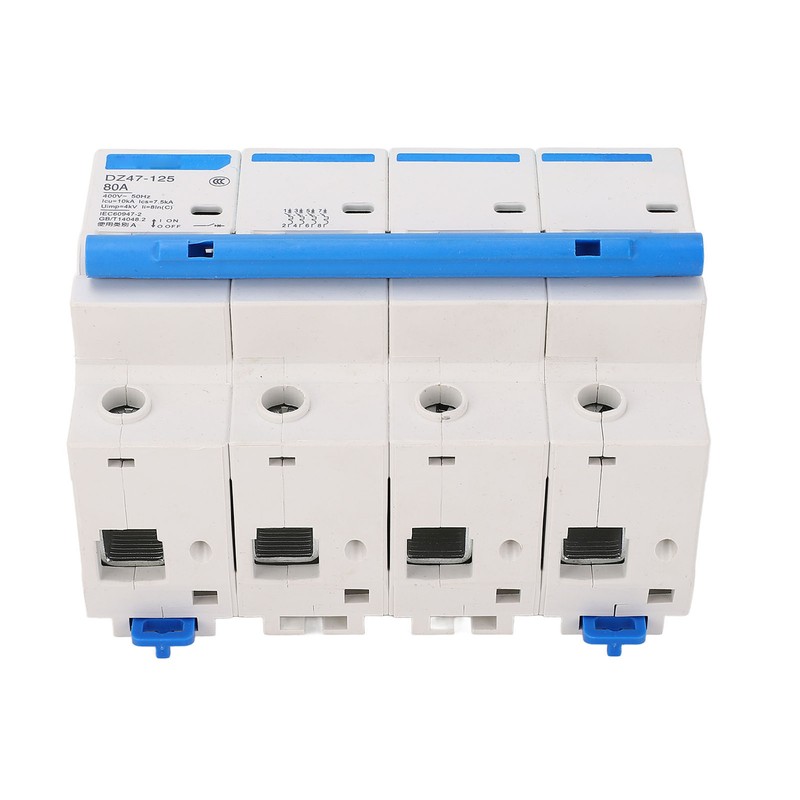 Rail Mount Circuit Breaker 4 Pole 400V 80A Versatile Safety
