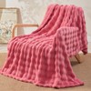 NEWCOSPLAY Throw Blanket for Couch Coral Pink Super Soft Flannel