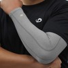 Phiten Titanium Compression Single Arm Sleeve, Heather Gray, Large