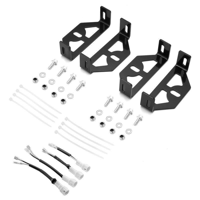 21ST Dual 3" 48W Amber LED Pods Headlight Mount Kit