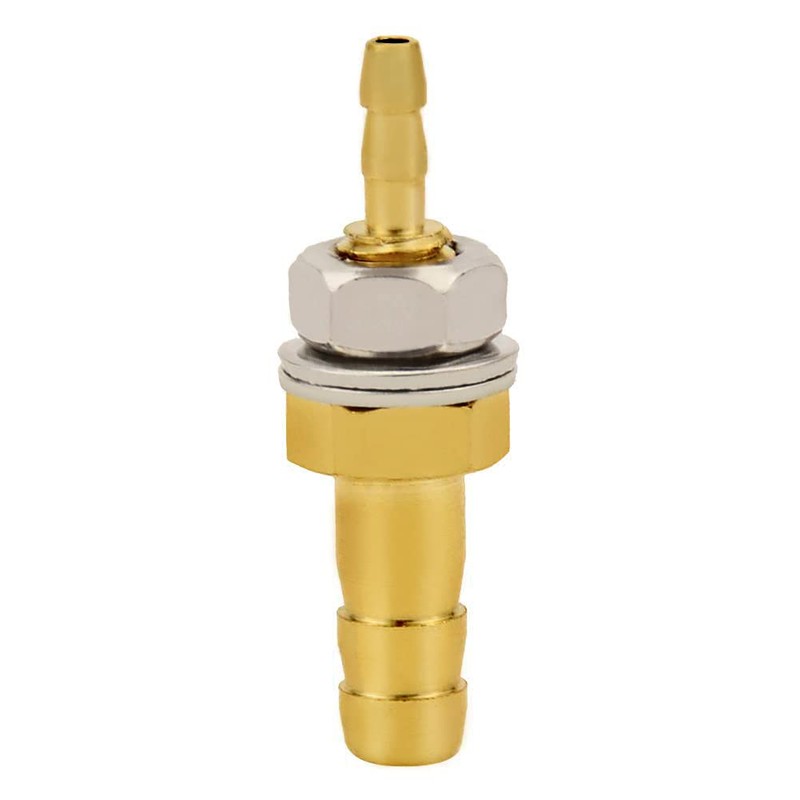 Joywayus 1/8''× 1/4'' Reducer Hose Barb Thru-Bulk Head Hex Union