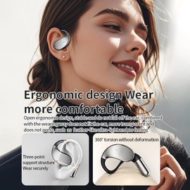 YLYHHFY Wireless Earbuds Open-Ear Wireless Headphones, Bluetooth 5.4, LED Display, Long Standby Battery Life up to 120H, Over-Ear Hook Design, Waterproof, Playback Duration 8H