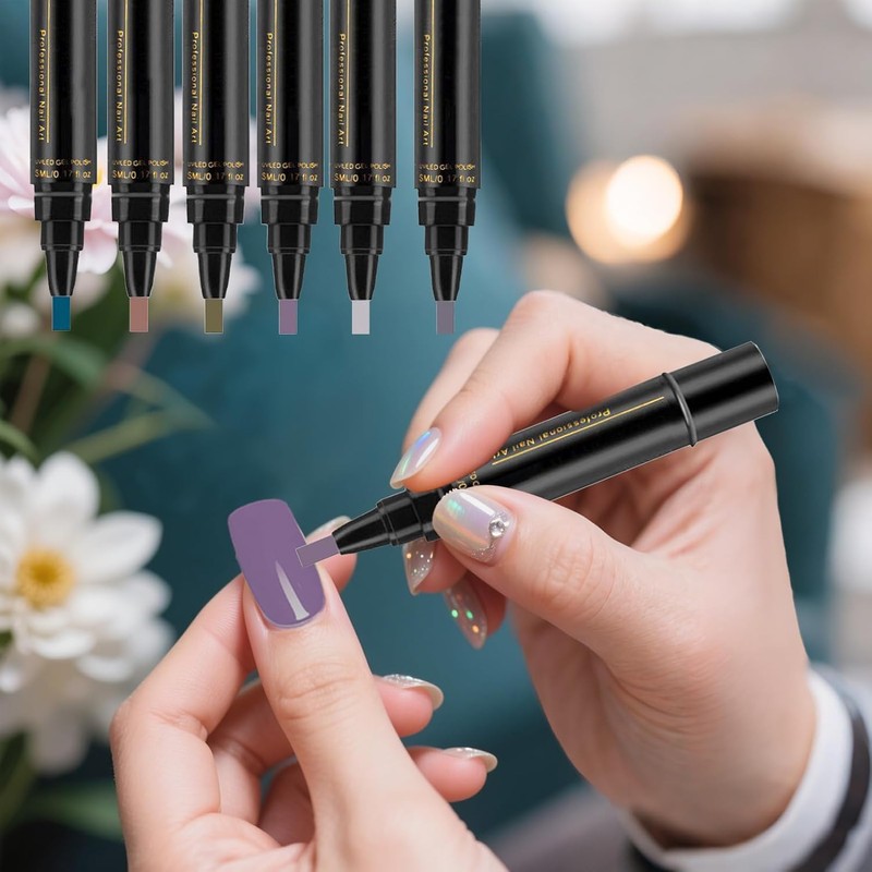 Lápiz de Esmalte Uñas, 6 Piezas Lápices Esmalte Uñas Gel
