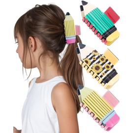 HAIMEIKANG 3Pcs Pencil Hair Claw Clips Back to School Teacher Clips