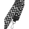 Caspar BSG02 Wide Leather/Textile Shoulder Strap with Silver Carabiner for