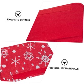 LABRIMP 6pcs Refrigerator Handle Protection Refrigerator Decoration Refrigerators Cover Accessory Christmas Appliance Protector Snowman Retro Dust Fridge Handle Wrap Cloth Red