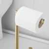 Free Standing Toilet Paper Roll Holder Stand with Reserve, Gold
