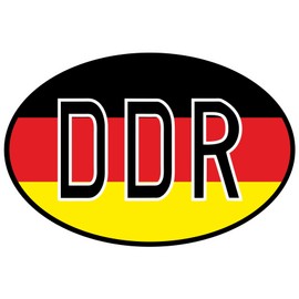 Daged DDR East Germany Sticker Car Foreign License Plate Set of 2 Stickers – Country Identification Holiday AKZ