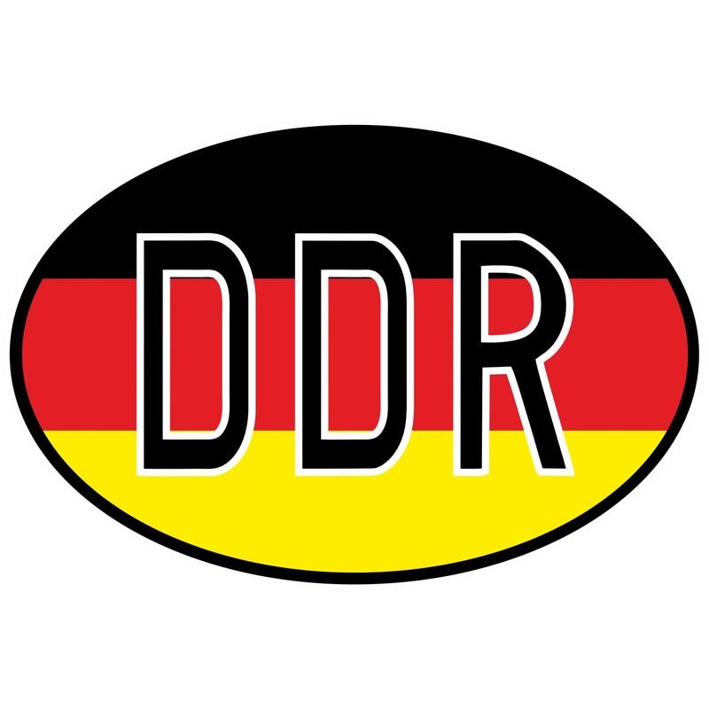 Daged DDR East Germany Sticker Car Foreign License Plate Set