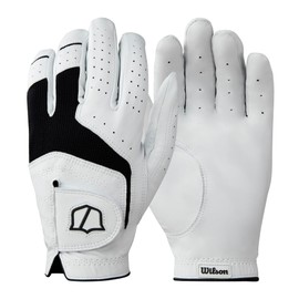 WILSON Staff Conform Men's Golf Glove, Right Hand, White/Black, Small