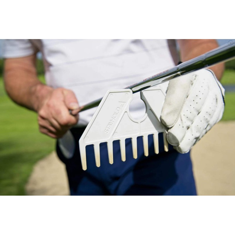 STAYHOLD® Golf Bunker Rake, 2-Pack, Durable & Lightweight, Personal Pocket