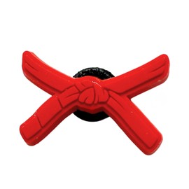 Martial Arts belt color (Red) shoe charms - Choose from 9 Belt colors - Karate