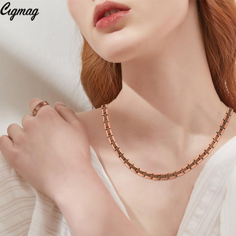 Cigmag Copper Necklace for Men Women - Magnetic Necklace 99%