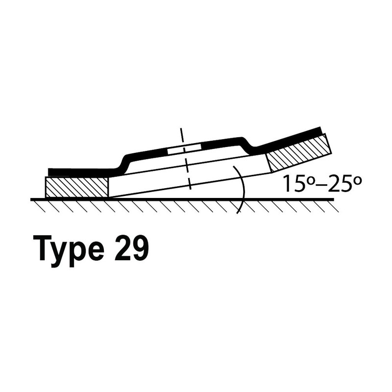 Mercer Industries 338060-4-1/2" x 7/8" Type 29 SkillPro Zirconia Flap