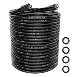 POHIR Pressure Washer Hose 100FT, Kink Resistant Power Washer Replacement Hose 1/4 Inch with M22 14MM Swivel, Lightweight Pressure Washer Extension Hose 4000 PSI