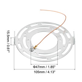 PATIKIL 105mm Round Ceiling Light Plate Kit, 2 Set Light Fixture Mounting Bracket Plate Steel Crossbar Hardware for Pendant Lamp Chandelier