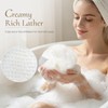 4 Pack Exfoliating Washcloth Towels, Extra Long Back Scrubber for
