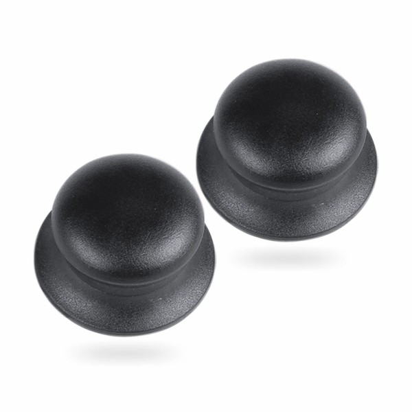 Pot Lid Knob Round Plastic Replacement Knob Set Easy Fit And Lifting Heat Resistant Pan Cover Handle Universal Pot Knobs Home Kitchen Cookware Accessory Black (2Pc)