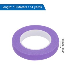 sourcing map 4 Pcs 0.4 Inch Wide 14 Yards Purple Masking Tape Painters Tape Rolls for Home Office Commercial Contractor Clean Drip-Free Painting Wide Crepe Paper