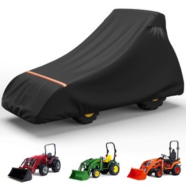 AKEfit Tractor Cover,Tractor Covers Waterproof Heavy Duty,420D Oxford Waterproof, Dustproof, UV Protection Universal Tractor Cover with Reflective Strip,189.3''Lx76.3''Wx86.2''H